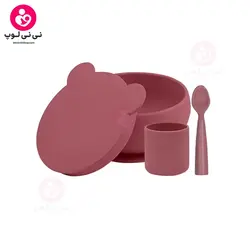 سرویس غذاخوری چهار تیکه سیلیکونی مینیک‌ای‌ای (minikoioi)