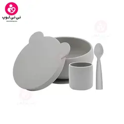 سرویس غذاخوری چهار تیکه سیلیکونی مینیک‌ای‌ای (minikoioi)