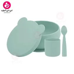 سرویس غذاخوری چهار تیکه سیلیکونی مینیک‌ای‌ای (minikoioi)