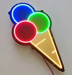 تابلو ال ای دی بستنی کد 44cm