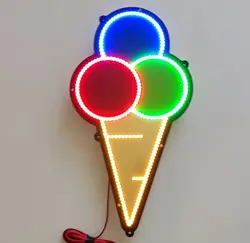 تابلو ال ای دی بستنی کد 44cm