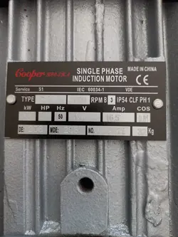 بالابر ساختمانی 250 کیلویی با الکتروموتور چینی کوپر 3 اسب 2800 دور تکفاز