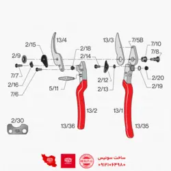 خرید قیچی باغبانی فلکو 13 اصل سوئیس قیمت فروش قیچی هرس فیلکو