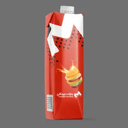 موکاپ بسته بندی آبمیوه یک لیتری تترا پک