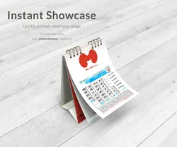 موکاپ تقویم رومیزی ایستاده