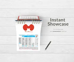 موکاپ تقویم رومیزی ایستاده