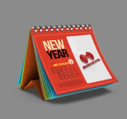 موکاپ تقویم رومیزی پایه مقوایی
