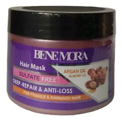 ماسک مو فری سولفات بنمورا حاوی روغن آرگان حجم 500 میلی لیتر
