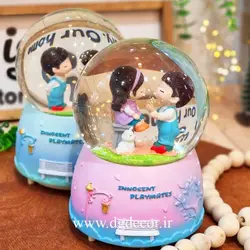 گوی پمپاژ دختر و پسر فانتزی و نیمکت