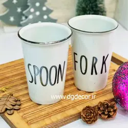 جاقاشق و چنگال سرامیکی تکست