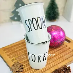 جاقاشق و چنگال سرامیکی تکست