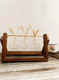 تراریوم گیاهی با پایه چوبی قابل تنظیم