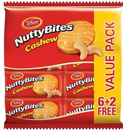 بیسکوییت ناتی بایتس تیفانی با طعم بادام هندی - tiffany nutty bites