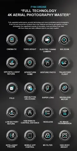 کوادکوپتر F194 4K