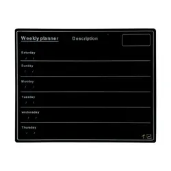 تخته وایت برد شیشه ای مدل Weekly Planner Board سایز 80 × 100 سانتی‌متر