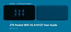 مودم قدرتمند 5G مدل ZTE Pocket WiFi 5G A101ZT User Guide