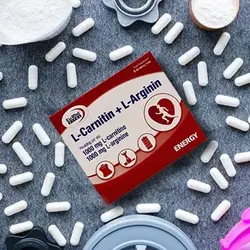 ویال L-Carnitin And L-Arginin ال کارنیتین و ال آرژنین یورویتال ۶ عدد