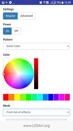 کنترلر وای فای ال ای دی RGB