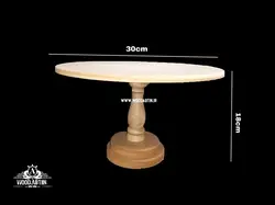 پایه کیک چوبی خام قطر 30