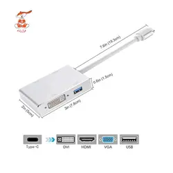 تبدیل Type c به VGA/ DVI/HDMI/USB