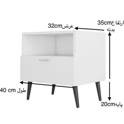 میز پاتختی مدل P001 کاتن مدل 106271