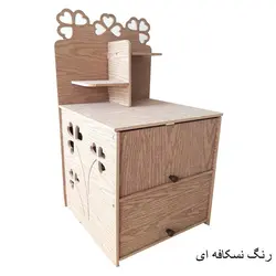 میز پاتختی خونه خاص طرح گل کاتن مدل 106133