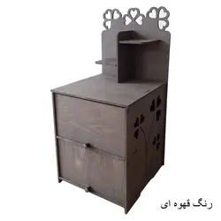 میز پاتختی خونه خاص طرح گل کاتن مدل 106133