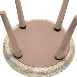 میز عسلی مدل حصیری چهارپایه کاتن مدل 105357