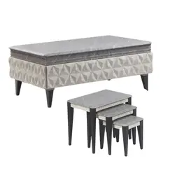 میز جلو مبلی و عسلی اکتیوهوم مدل کریستال مجموعه 4 عددی کاتن مدل 104624