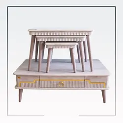 میز پذیرایی و عسلی مدل 1013 مجموعه 4 عددی کاتن مدل 104548