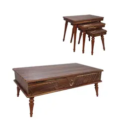 میز پذیرایی مدل نگین j610 مجموعه ی 4 عددی کاتن مدل 104536