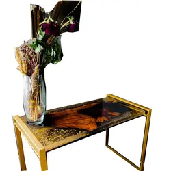 میز پذیرایی مدل میزچوب و رزین کاتن مدل 104532