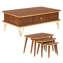 میز پذیرایی مدل Shabnam-B1 مجموعه 4 عددی کاتن مدل 104493