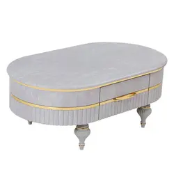 میز پذیرایی مدل Sahand-S1 مجموعه 4 عددی به همراه میز تلویزیون کاتن مدل 104491