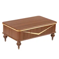 میز پذیرایی مدل Nice-B1 مجموعه 4 عددی به همراه میز تلویزیون کاتن مدل 104484