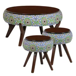 میز پذیرایی مدل AK-67 مجموعه 3 عددی کاتن مدل 104433