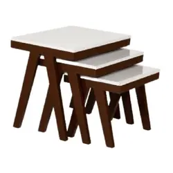 میز پذیرایی مدل 524 مجموعه 4 عددی به همراه میز تلوزیون کاتن مدل 104422