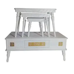 میز پذیرایی کد 02 مجموعه 4 عددی کاتن مدل 104404