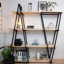 کتابخانه چوبی فلزی کاتن مدل 104377