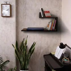 کتابخانه مدل دیواری دو طبقه 80 کاتن مدل 104345