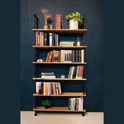 کتابخانه مدل دکوراتیو 6 طبقه کاتن مدل 104343