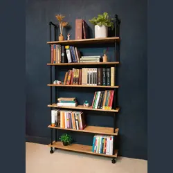 کتابخانه مدل دکوراتیو 6 طبقه کاتن مدل 104343