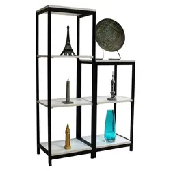 کتابخانه مدل چوبی فلزی IKE432 مجموعه 2 عددی کاتن مدل 104337