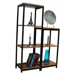 کتابخانه مدل چوبی فلزی IKE432 مجموعه 2 عددی کاتن مدل 104337