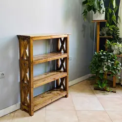 کتابخانه روستیک دکور مدل KN400 کاتن مدل 103813