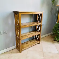 کتابخانه روستیک دکور مدل KN400 کاتن مدل 103813