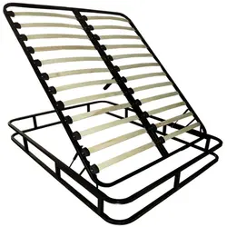 کفی تختخواب دو نفره مدل چوبی نرده ای سایز 160x200 سانتیمتر کاتن مدل 103455