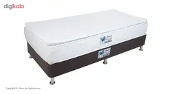 تخت خواب یک نفره آسایش باکس مدل AKA162 به همراه تشک طبی یک طرف پد سایز 200 × 120 سانتی متر کاتن مدل 103149