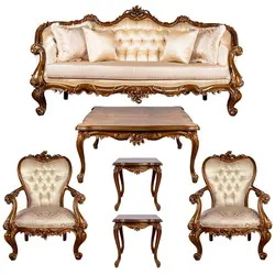 مبلمان کلاسیک پنج نفره کاتن مدل 102428