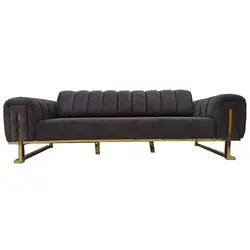 مبل تختخواب شو 3 نفره مبلمان الماس سیاه مدل صدفی کاتن مدل 102086